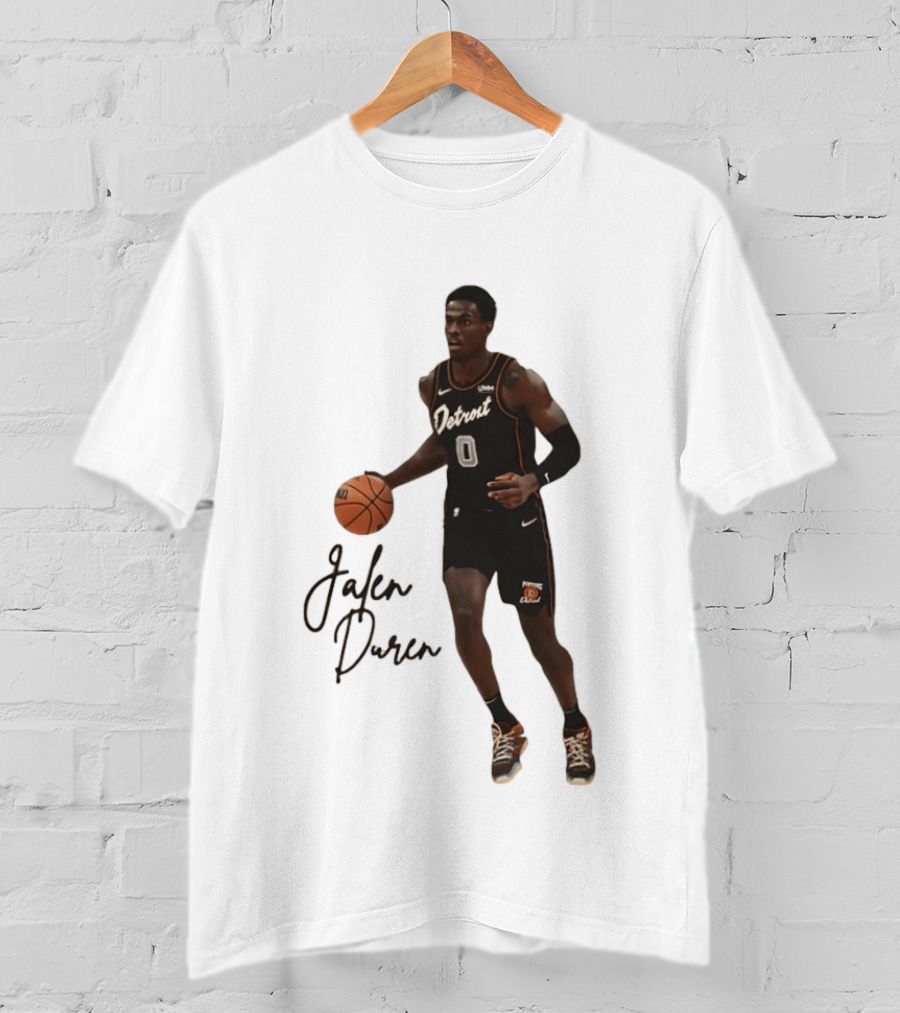 Jalen Duren Detroit Pistons Basketball Player Number 0 T-Shirt