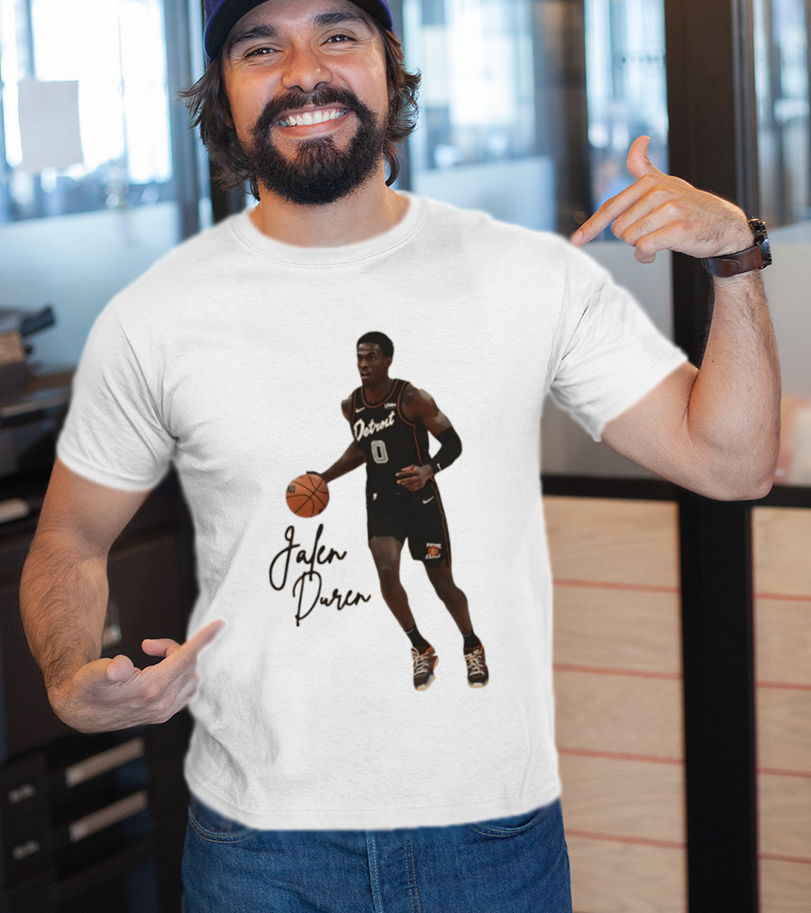 Jalen Duren Detroit Pistons Basketball Player Number 0 T-Shirt
