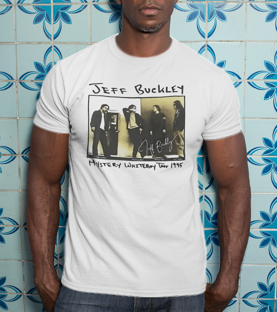 Jeff Buckley Mystery Whiteroy Tour 1995 Signature Image T-Shirt