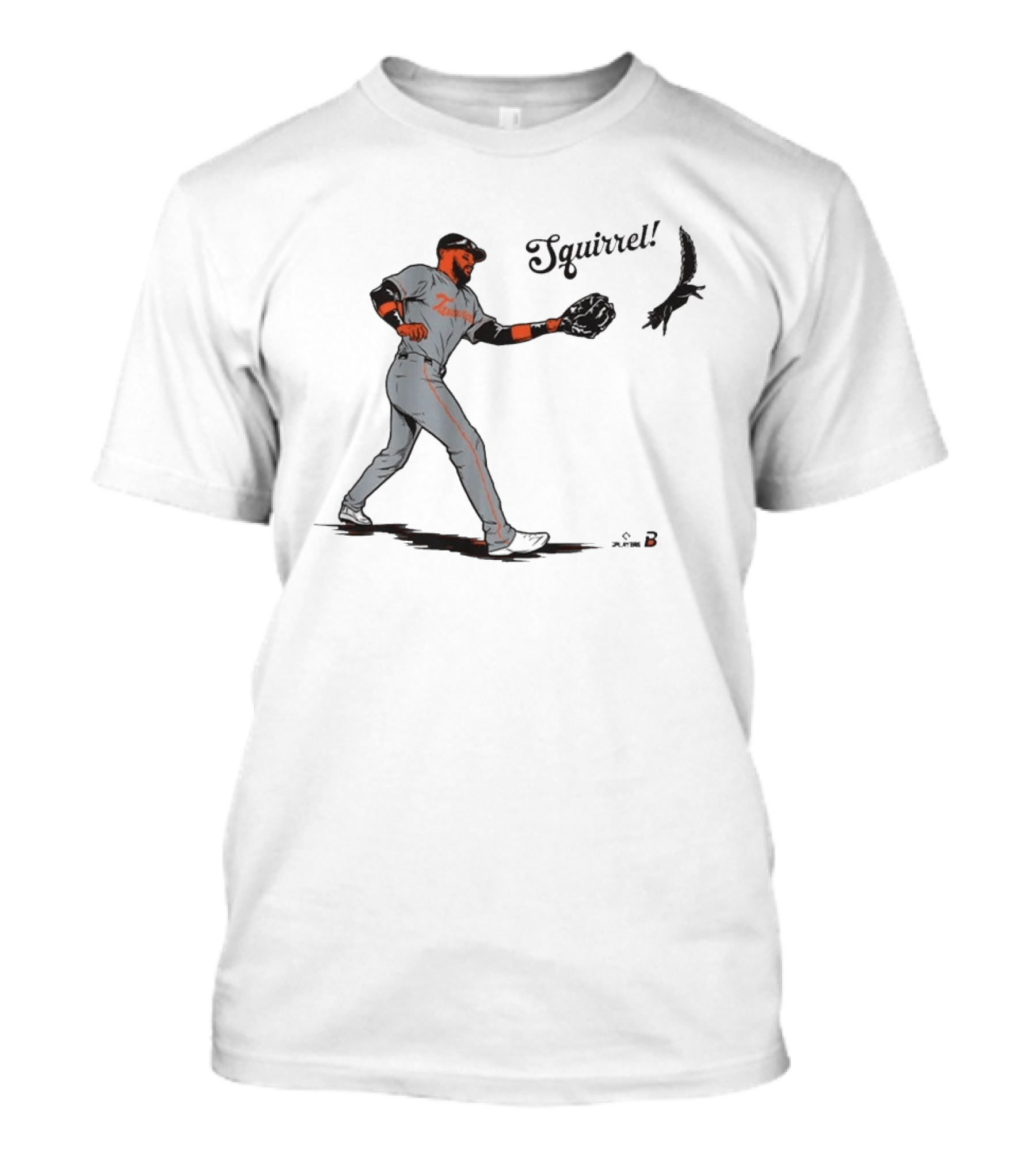 Leody Taveras Squirrel Baseball Playful Catch Moment T-Shirt