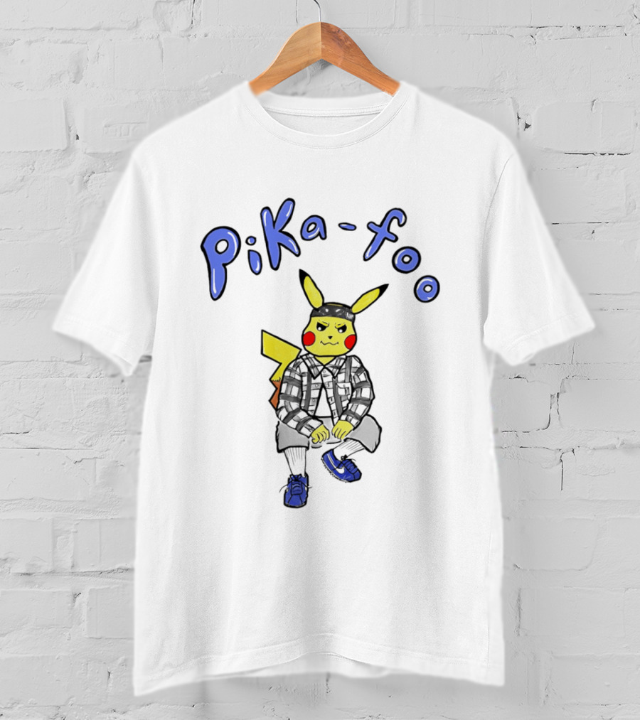 Pika Foo Pikachu Urban Style Character Fashion T-Shirt