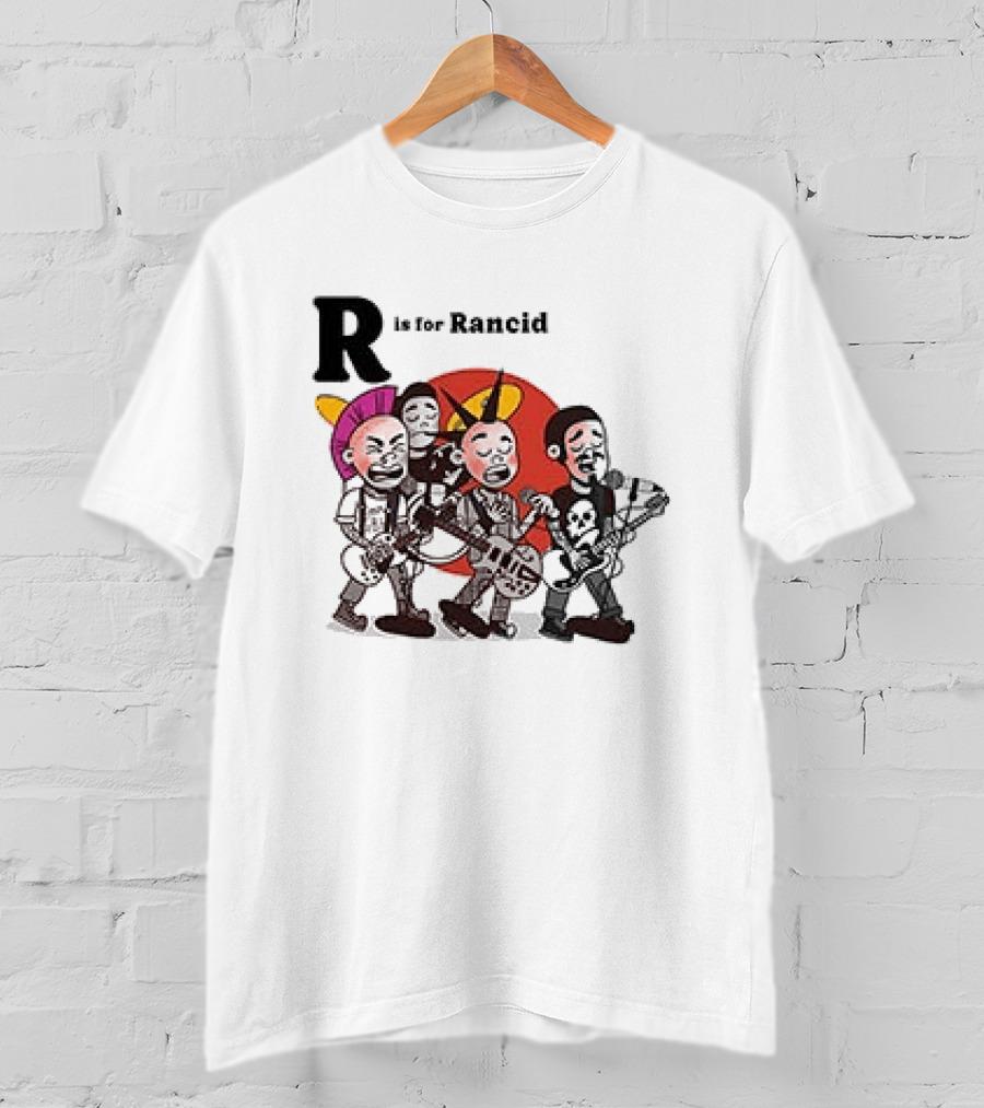 R Is For Rancid Punk Band Cartoon Characters T-Shirt