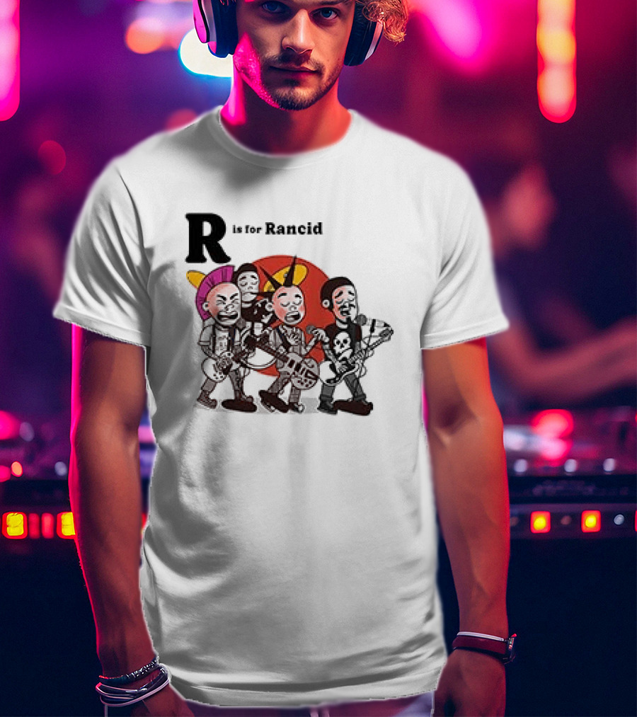 R Is For Rancid Punk Band Cartoon Characters T-Shirt