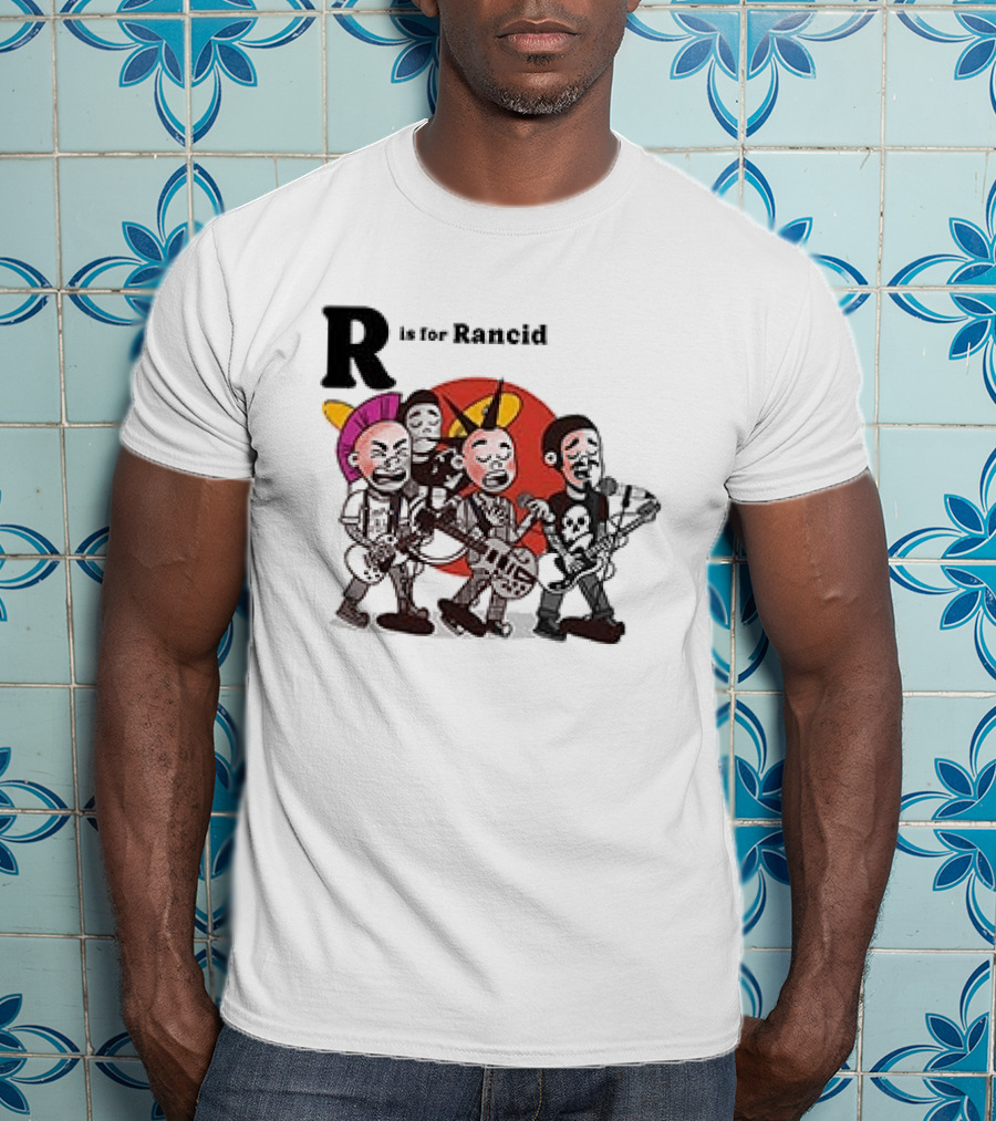 R Is For Rancid Punk Band Cartoon Characters T-Shirt