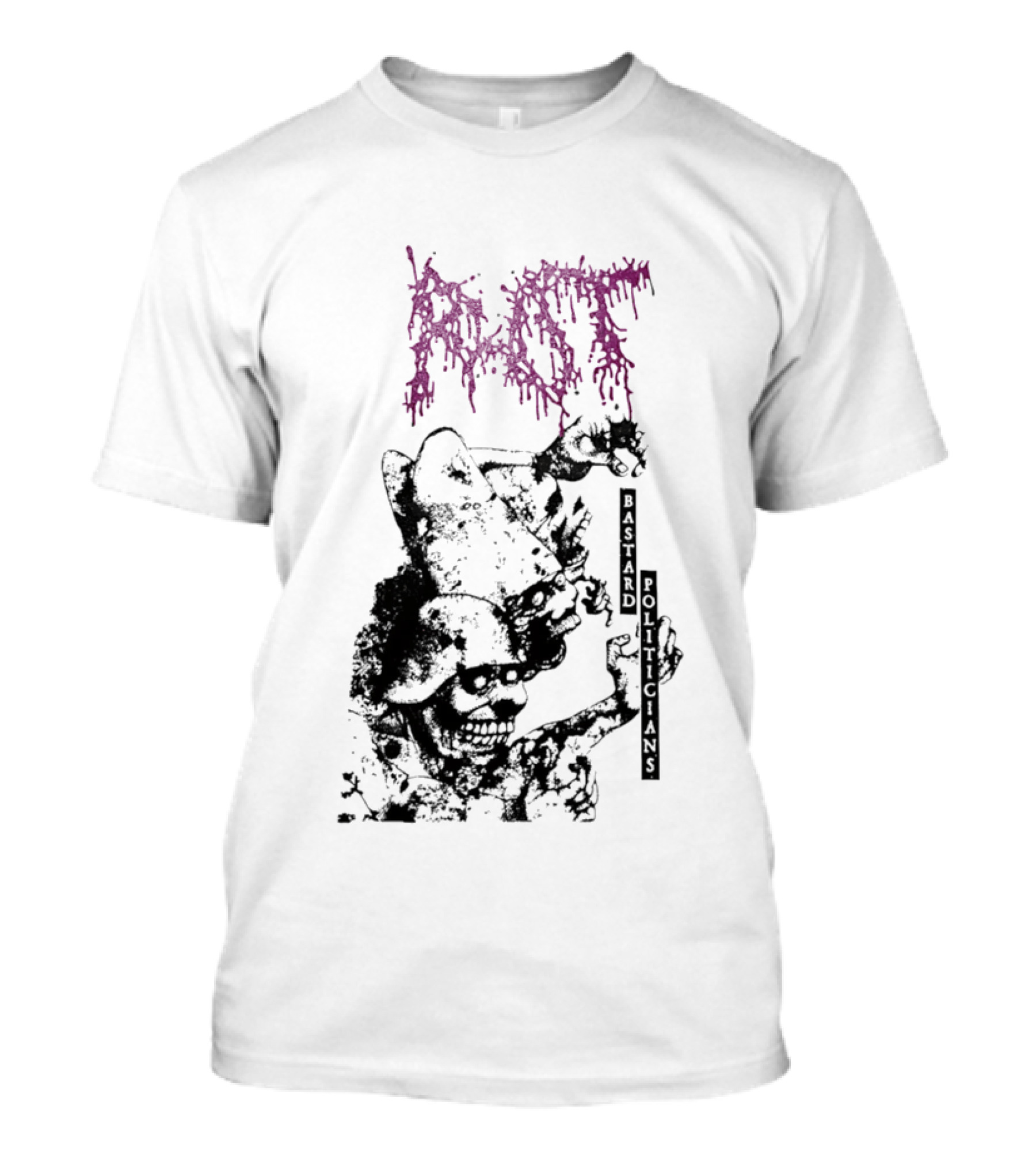 Rot Bastard Politicians Skeleton Clown Art Mockery T-Shirt