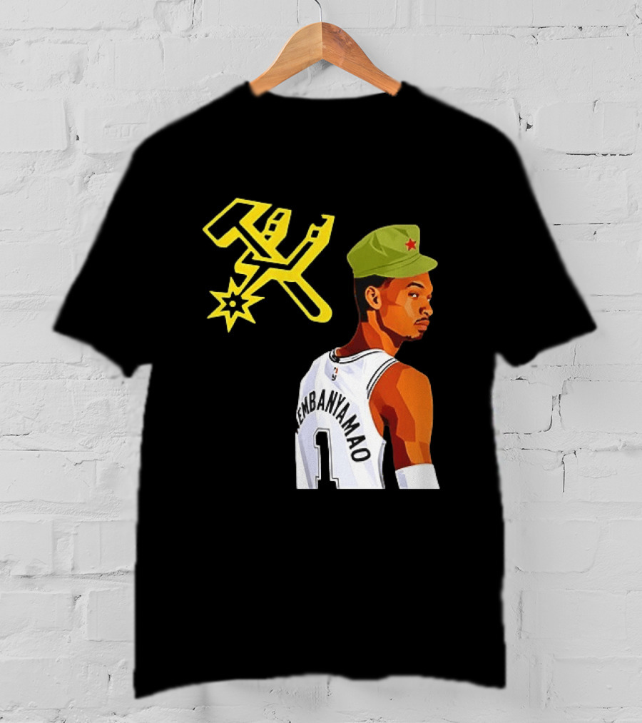 Victor Wembanyama Wemby Mao Communist Red Star Basketball Player Jersey T-Shirt