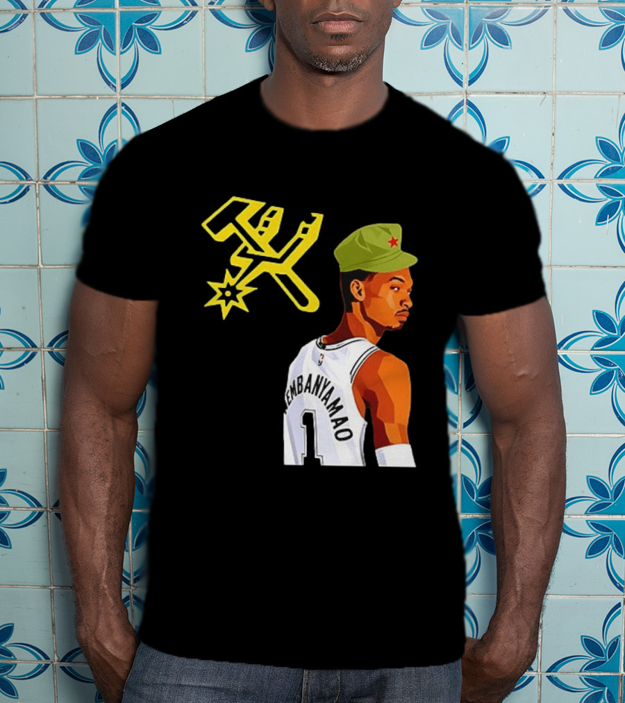 Victor Wembanyama Wemby Mao Communist Red Star Basketball Player Jersey T-Shirt