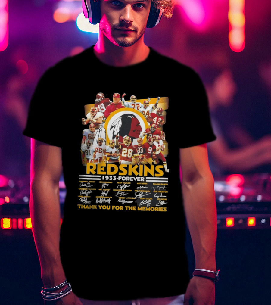 Redskins 1933 Forever Collage Thank You For The Memories T-Shirt