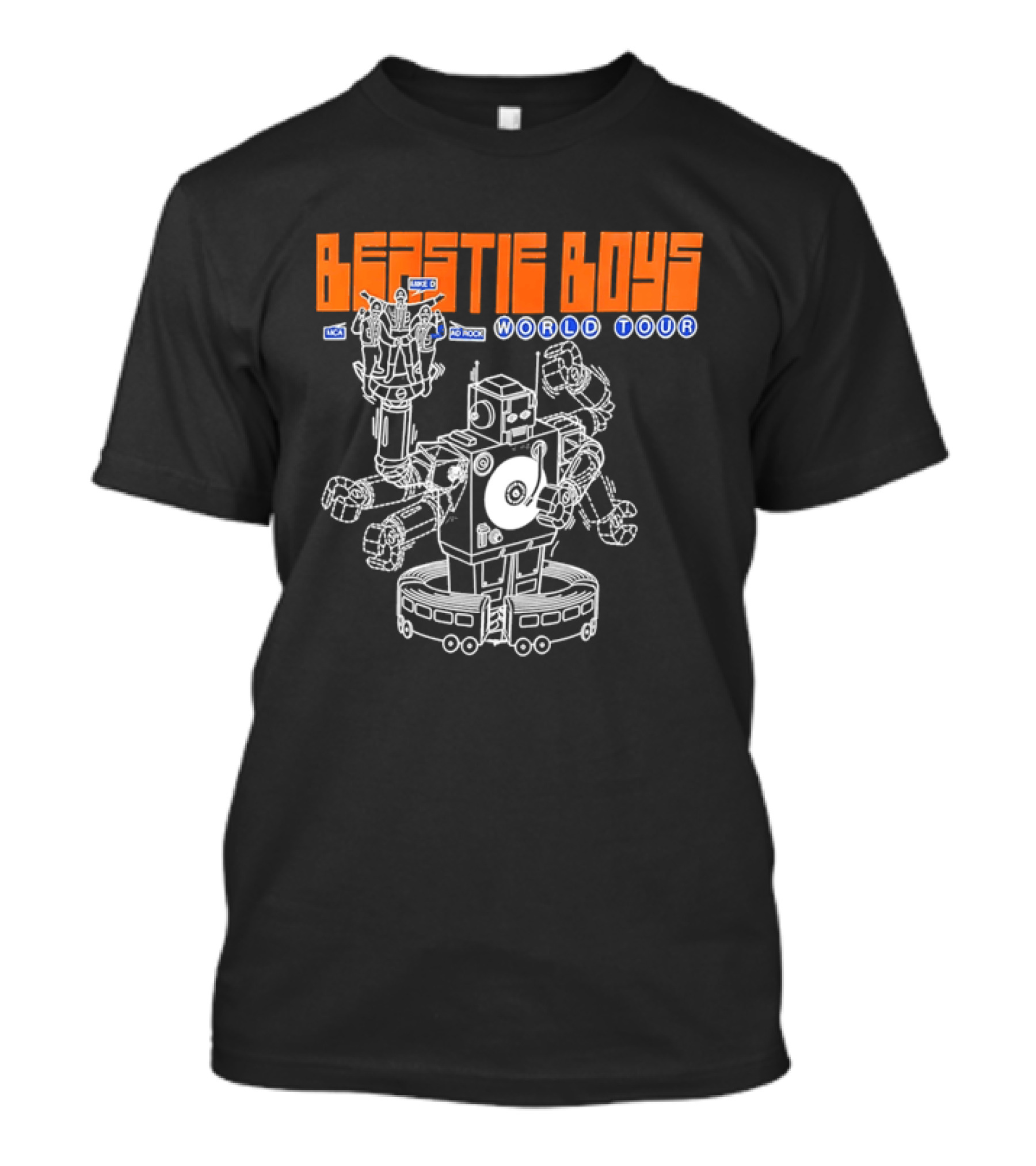 Beastie Boys World Tour MCA Adrock Mike D Robot Performing Music T-Shirt