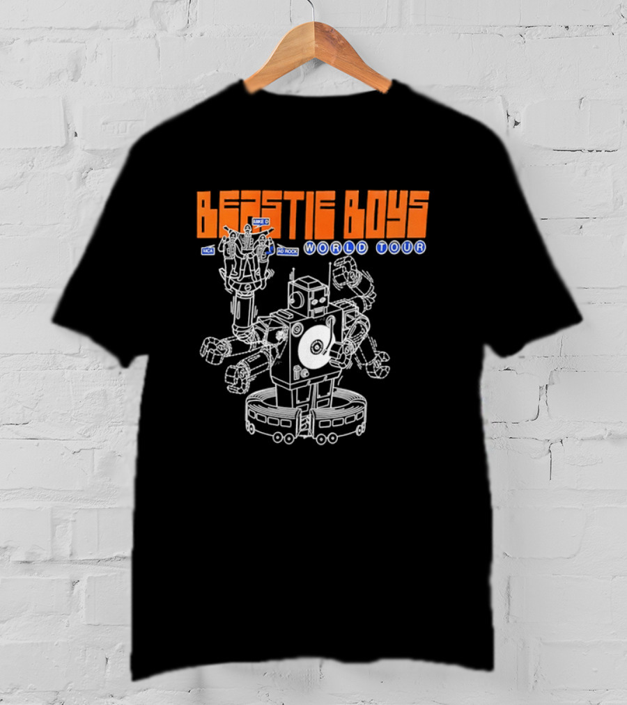 Beastie Boys World Tour MCA Adrock Mike D Robot Performing Music T-Shirt