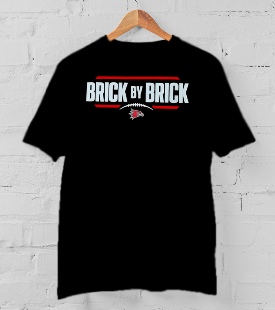 Brick By Brick Red Bird Football Team Spirit T-Shirt
