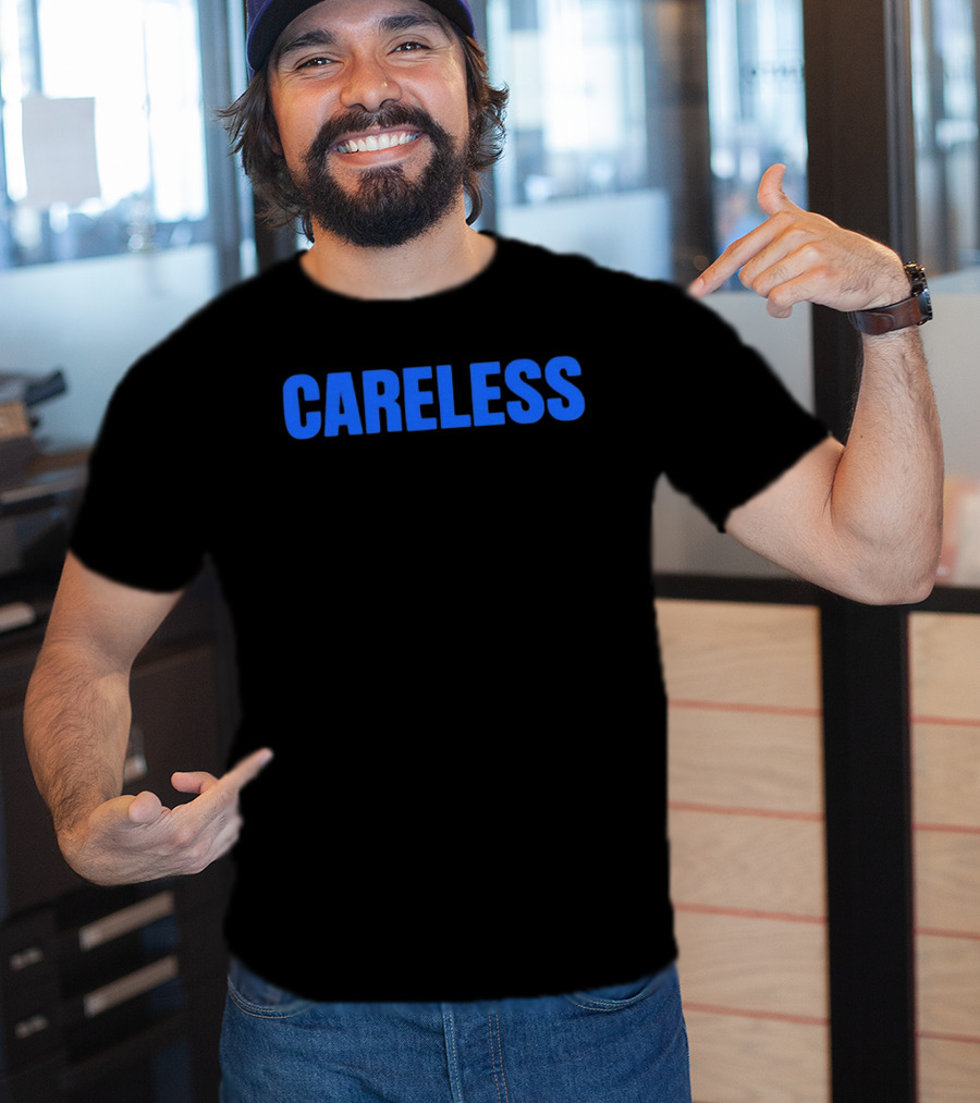 Careless Minimalist Bold Blue T-Shirt