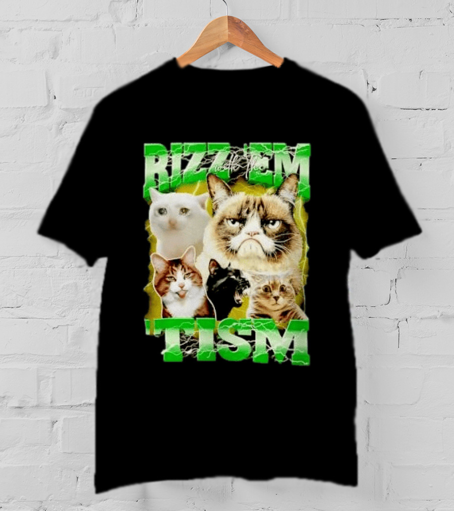 Rizz 'em With The 'Tism Cats Internet Meme T-Shirt
