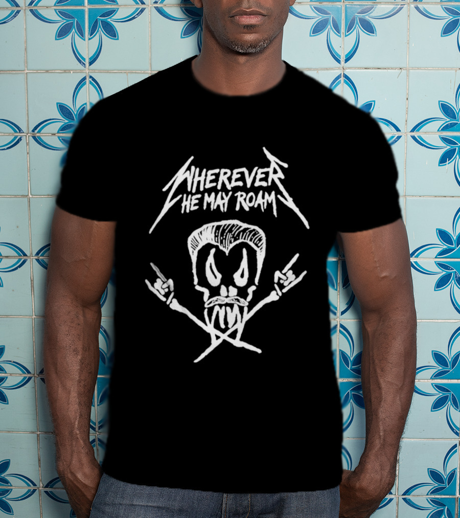 CM Punk Wherever He May Roam Skull And Crossbones T-Shirt