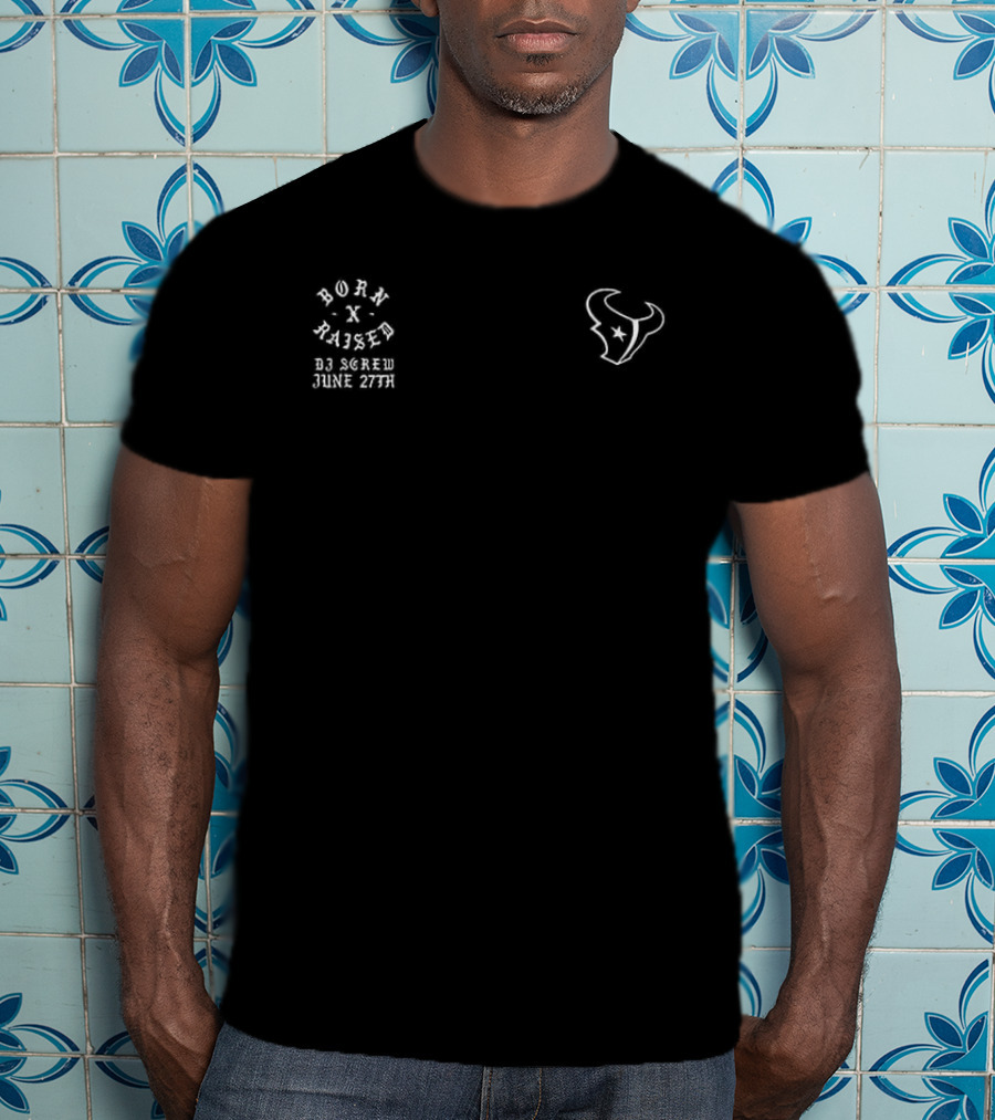 Houston Texans DJ Screw Collaboration 2026 Black Edition T-Shirt
