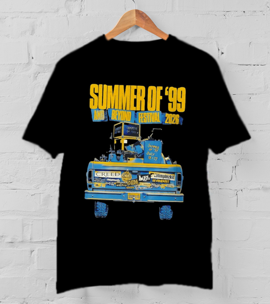 Summer Of '99 And Beyond Festival 2026 Creed Limp Bizkit Sevendust July 18 19 T-Shirt