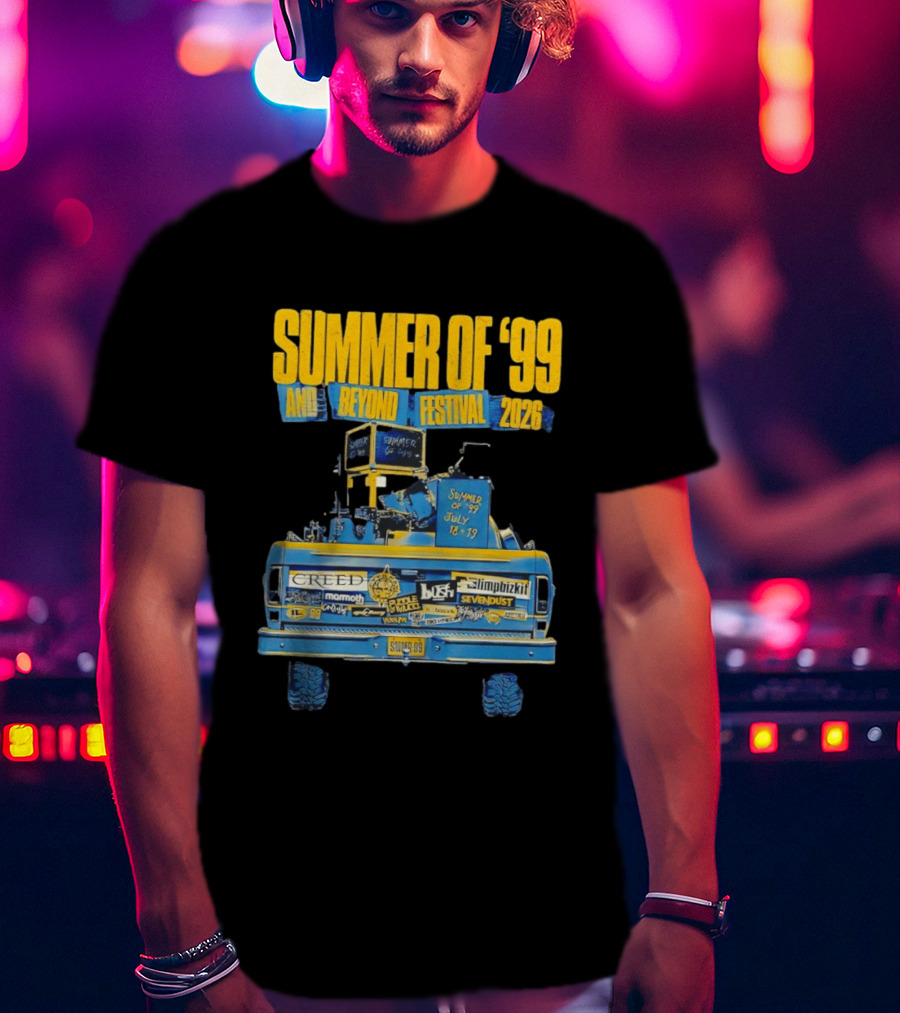 Summer Of '99 And Beyond Festival 2026 Creed Limp Bizkit Sevendust July 18 19 T-Shirt