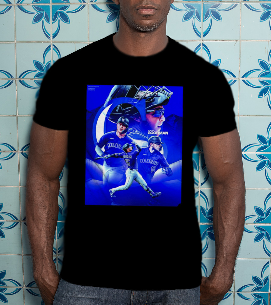 Colorado Rockies Hunter Goodman Catcher Number 15 T-Shirt