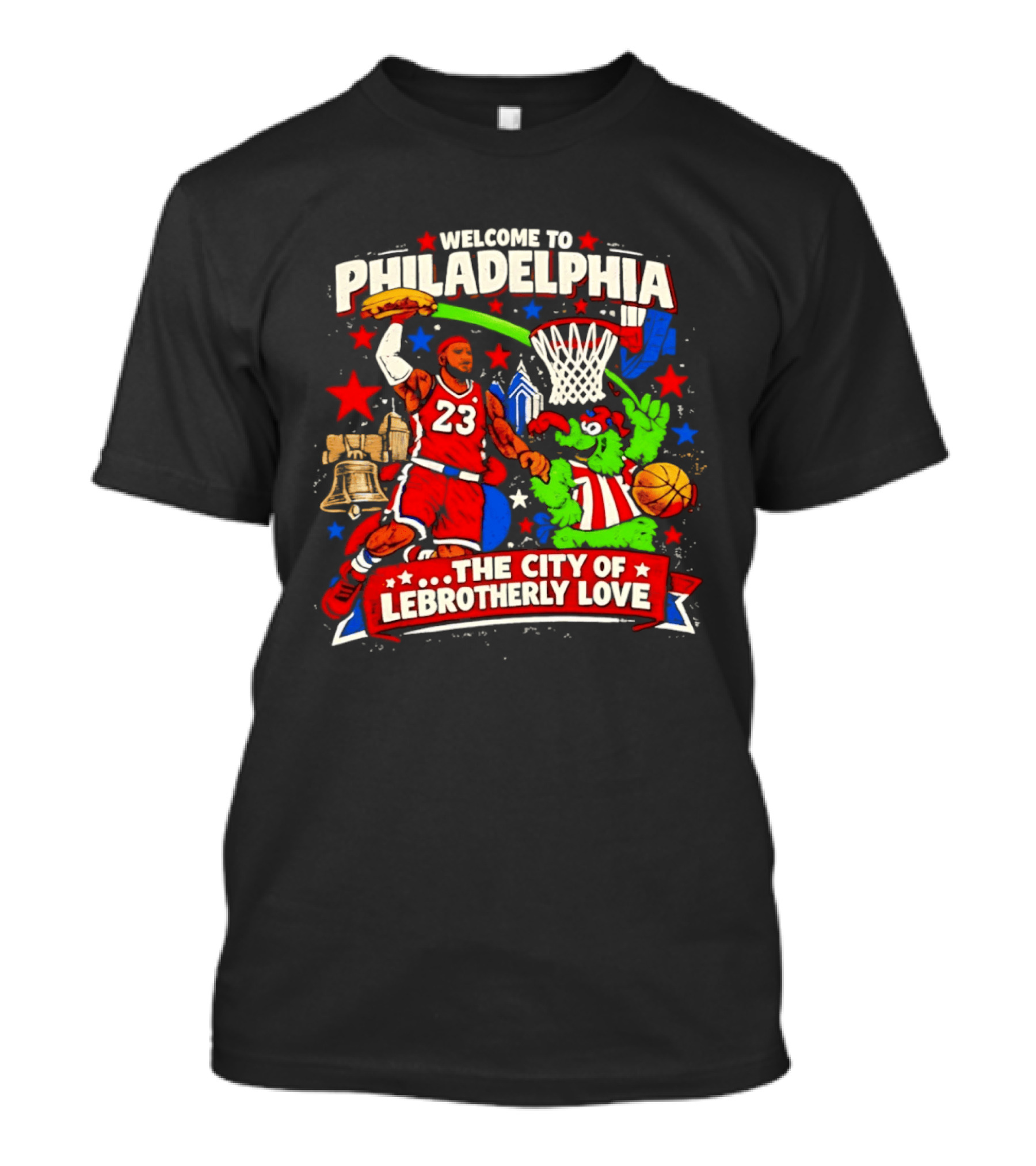 Welcome To Philadelphia The City Of LeBrotherly Love Basketball Stars 23 T-Shirt