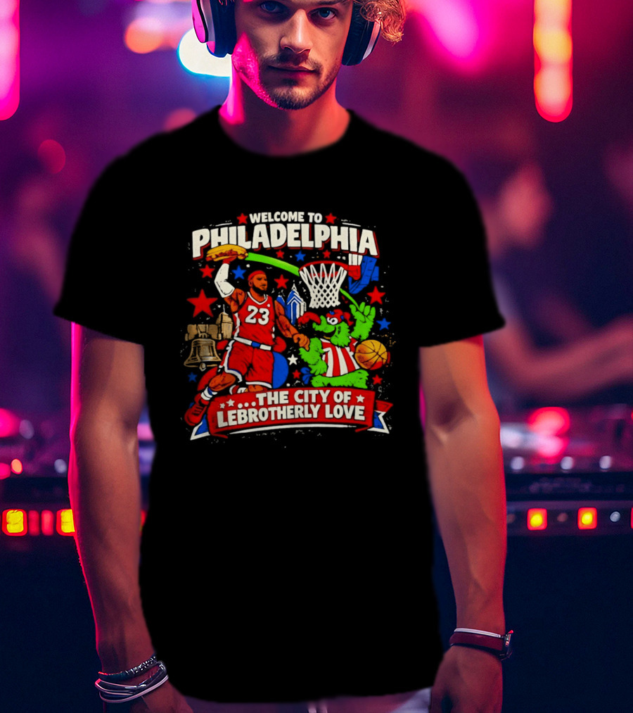 Welcome To Philadelphia The City Of LeBrotherly Love Basketball Stars 23 T-Shirt