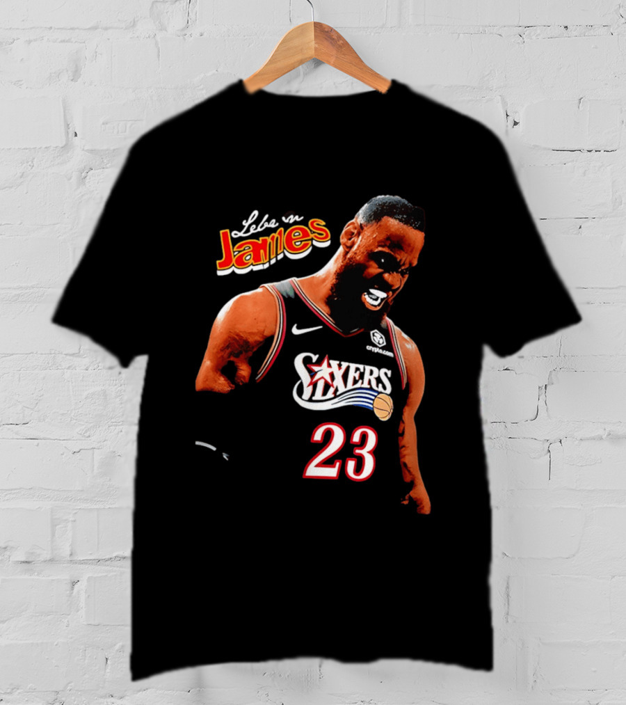 Lebron James Philadelphia 76ers Nike 23 Bootleg Mashup T-Shirt