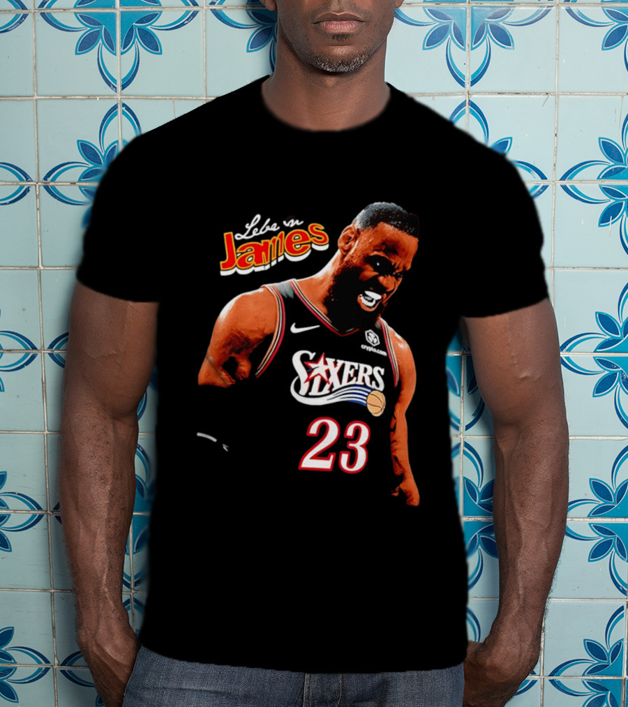 Lebron James Philadelphia 76ers Nike 23 Bootleg Mashup T-Shirt