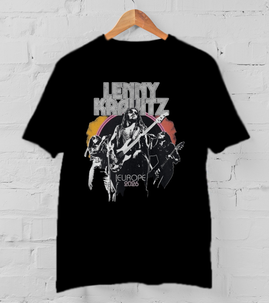 Lenny Kravitz 2026 Tour Europe Retro Rock T-Shirt