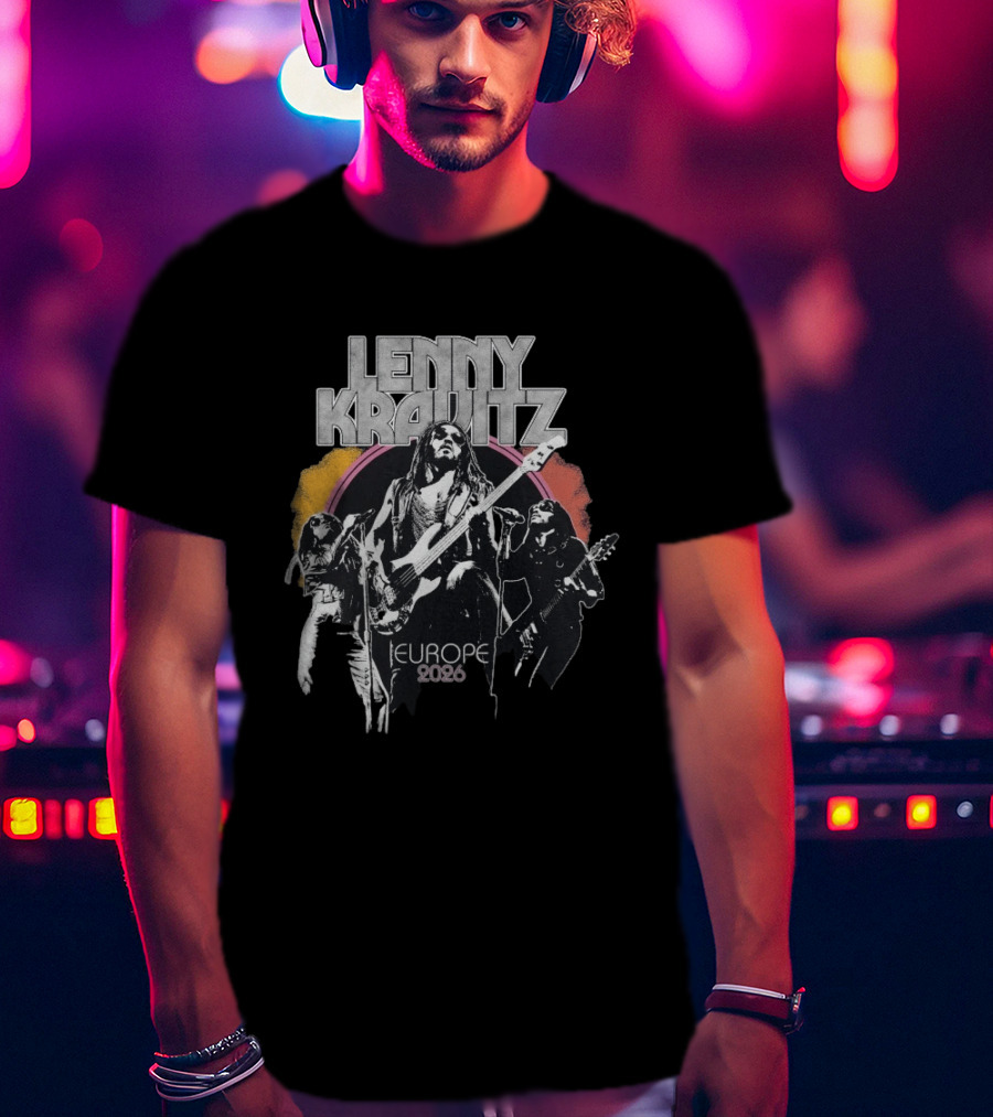 Lenny Kravitz 2026 Tour Europe Retro Rock T-Shirt