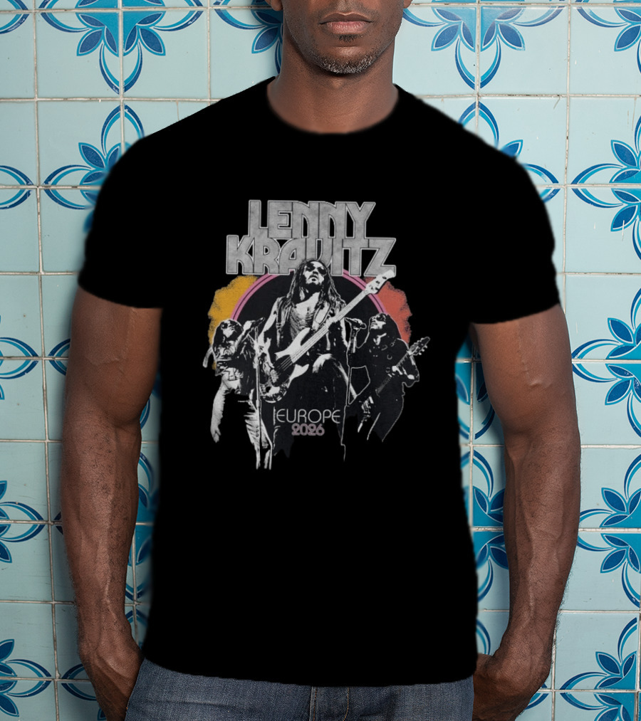 Lenny Kravitz 2026 Tour Europe Retro Rock T-Shirt