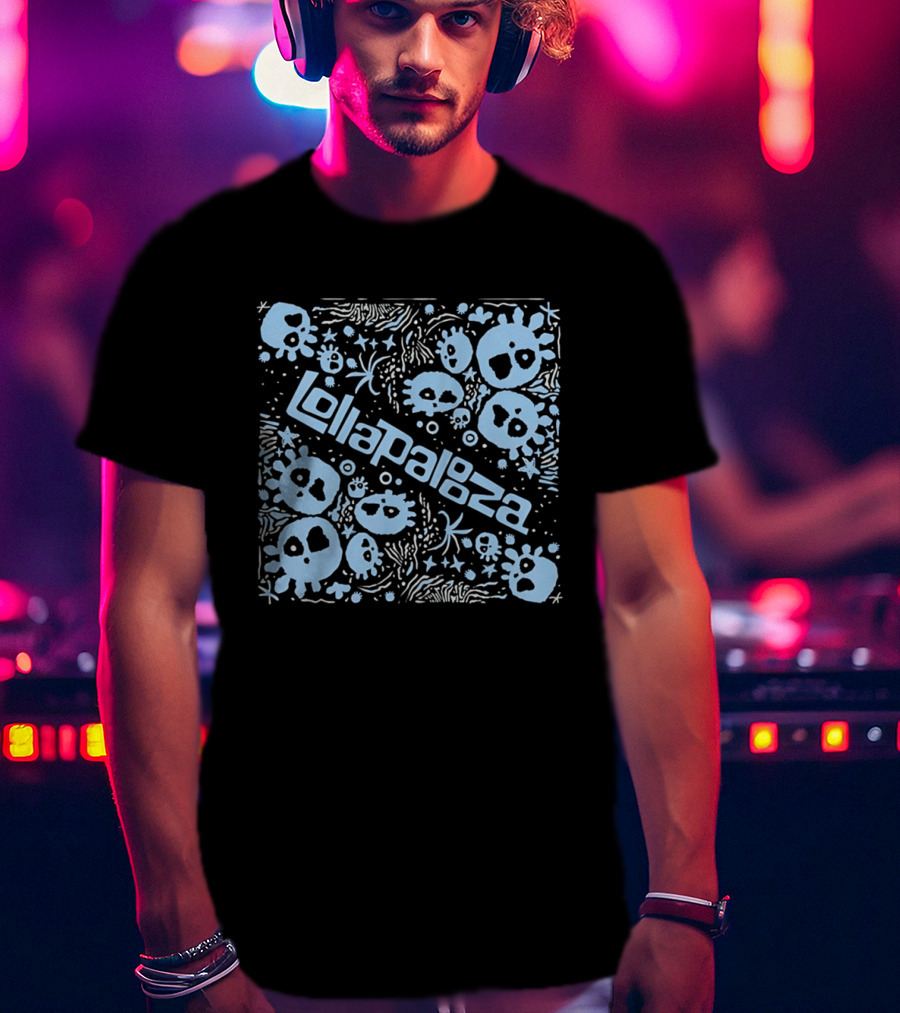Lollapalooza Blue Skulls Festival T-Shirt