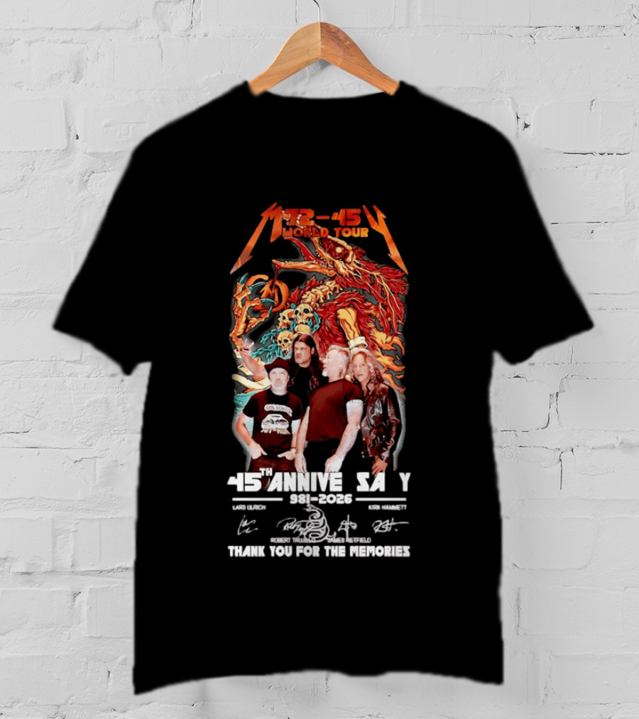 M72 45 World Tour 45th Anniversary 1981 2026 Thank You For The Memories T-Shirt