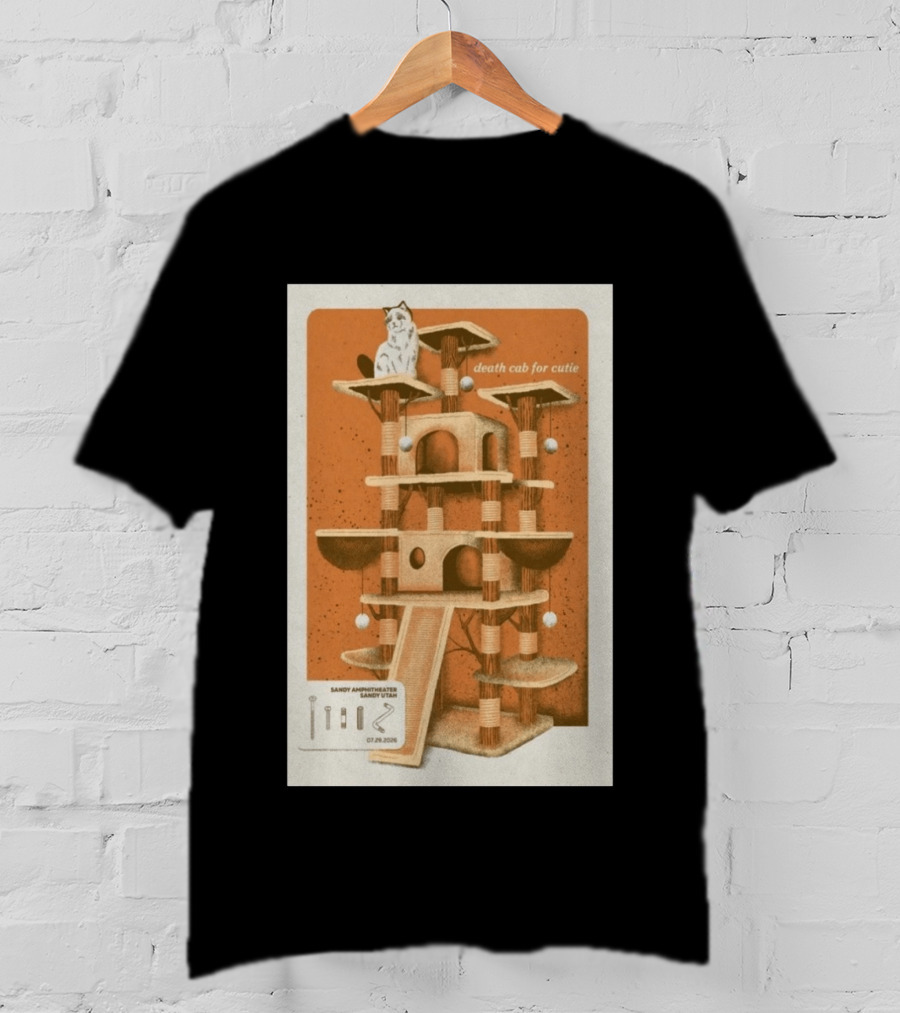 Death Cab For Cutie Sandy Amphitheater Sandy Utah July 29 2026 Cat Tree T-Shirt