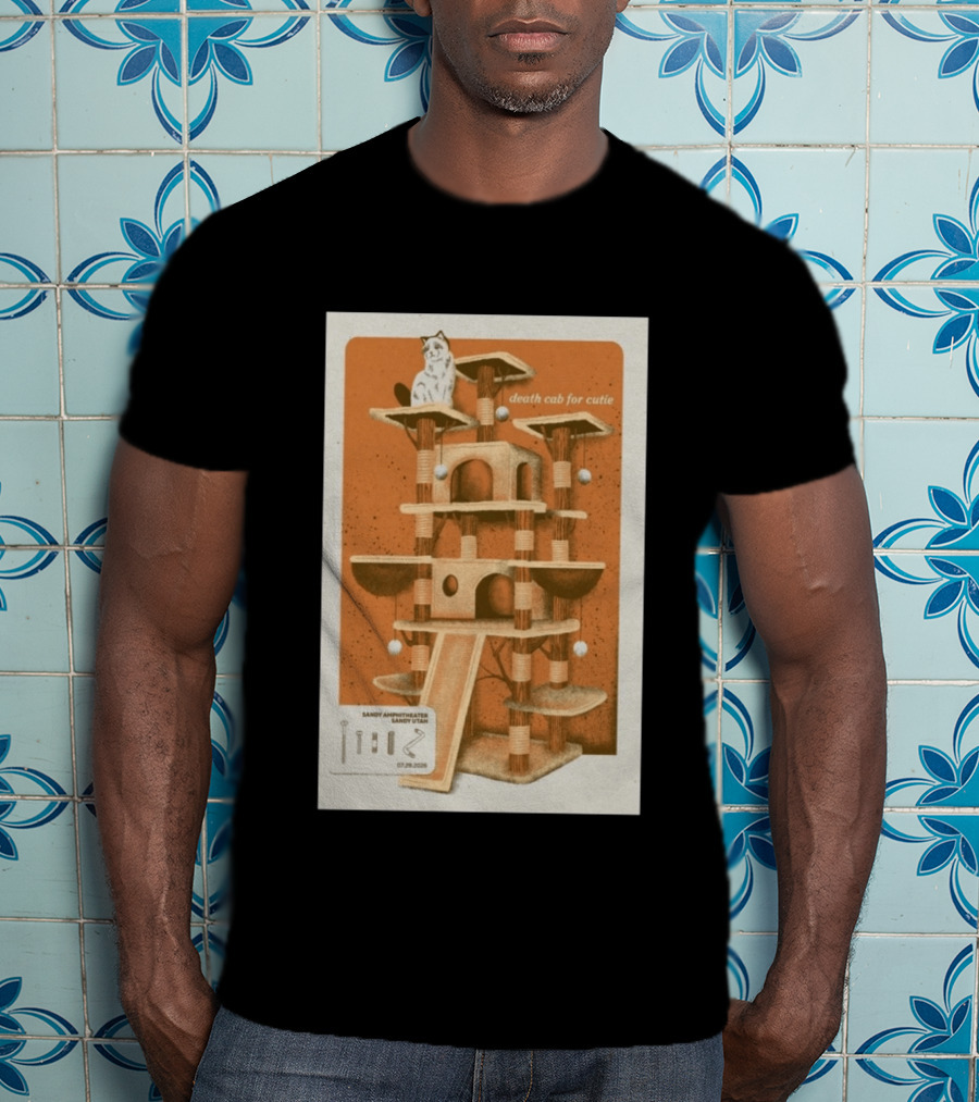 Death Cab For Cutie Sandy Amphitheater Sandy Utah July 29 2026 Cat Tree T-Shirt