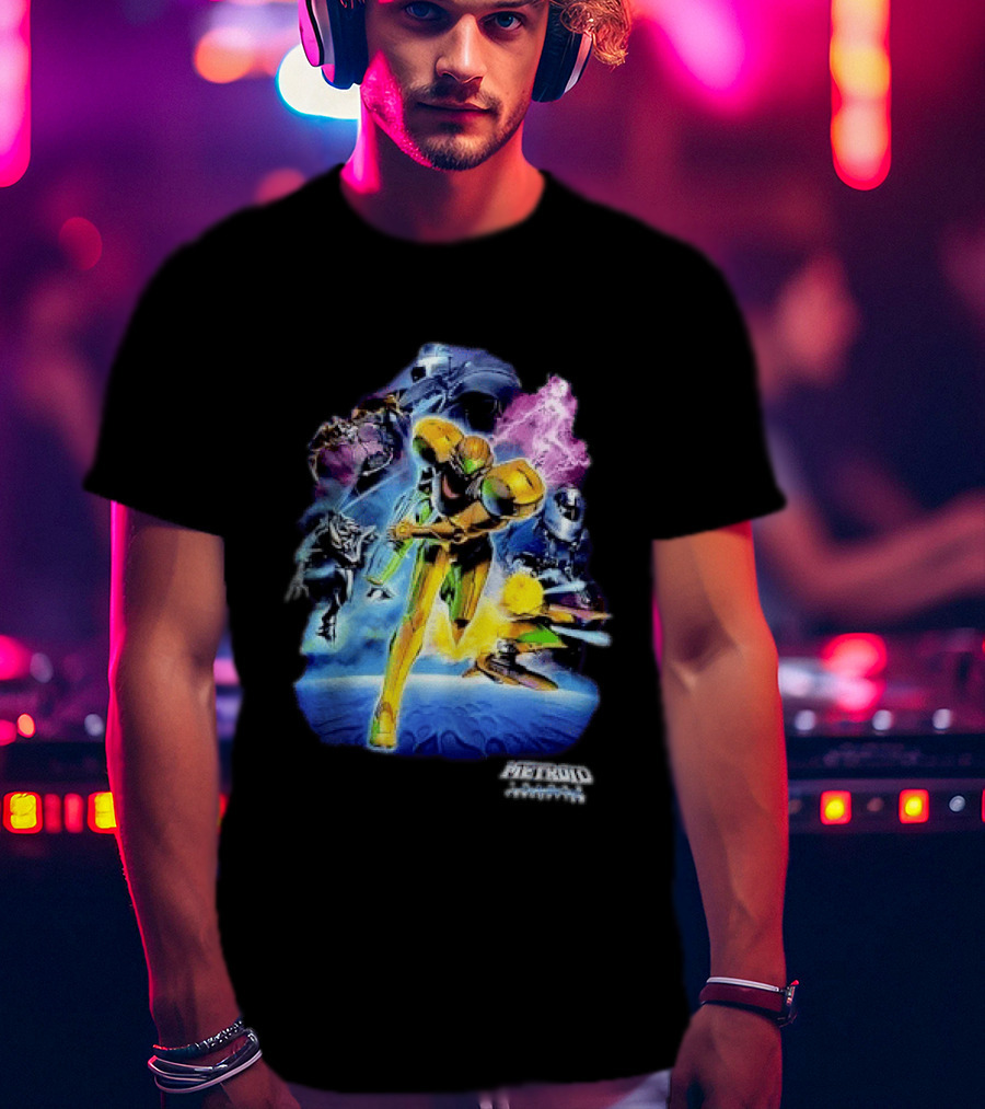 Metroid Prime 3 Corruption Samus Aran Action Scene T-Shirt