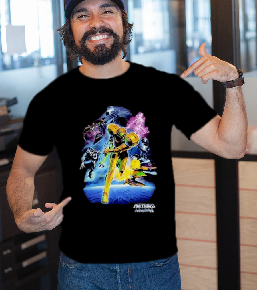 Metroid Prime 3 Corruption Samus Aran Action Scene T-Shirt