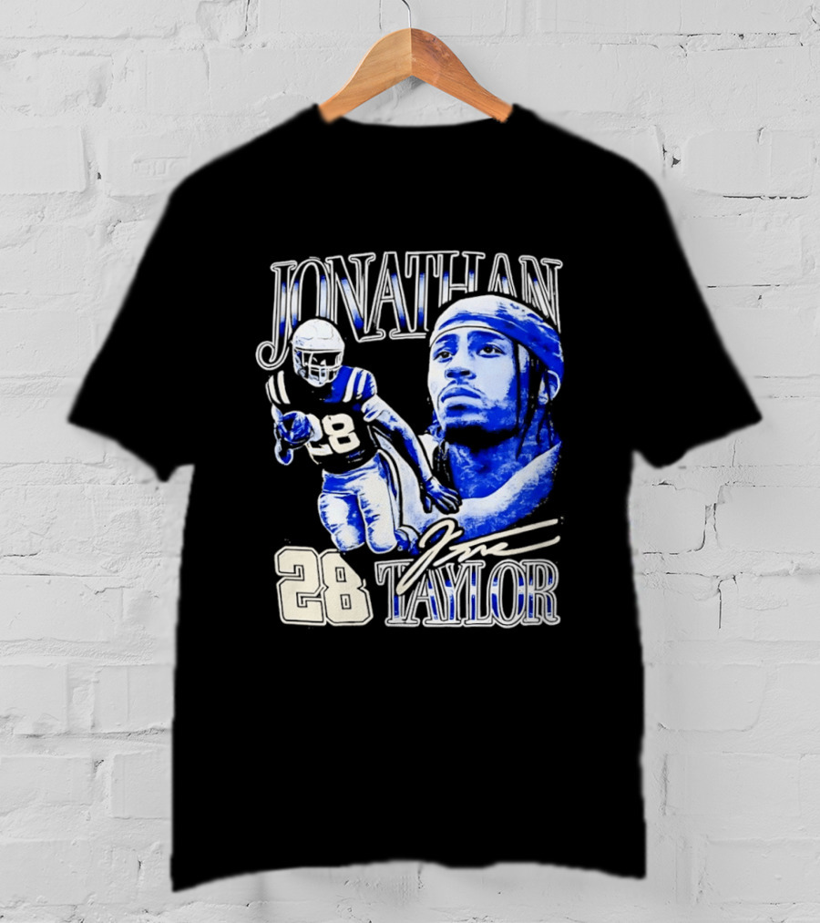 Jonathan Taylor 28 Indianapolis Colts Football NFL Bootleg T-Shirt