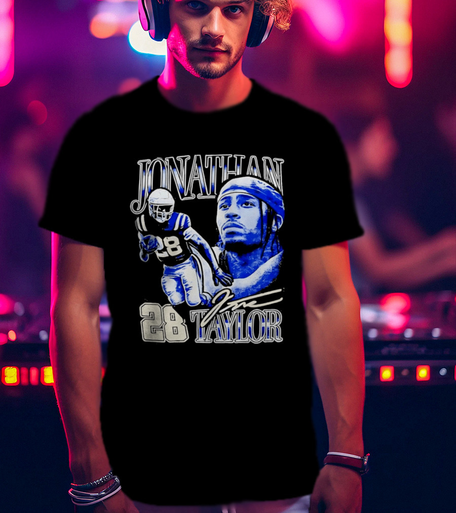 Jonathan Taylor 28 Indianapolis Colts Football NFL Bootleg T-Shirt