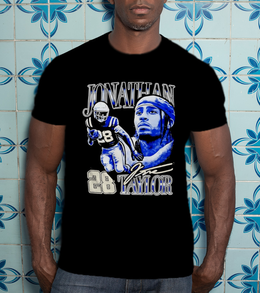 Jonathan Taylor 28 Indianapolis Colts Football NFL Bootleg T-Shirt