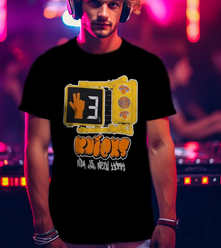 Knicks NBA Street Style Hand Sign Look B4 Crossing T-Shirt