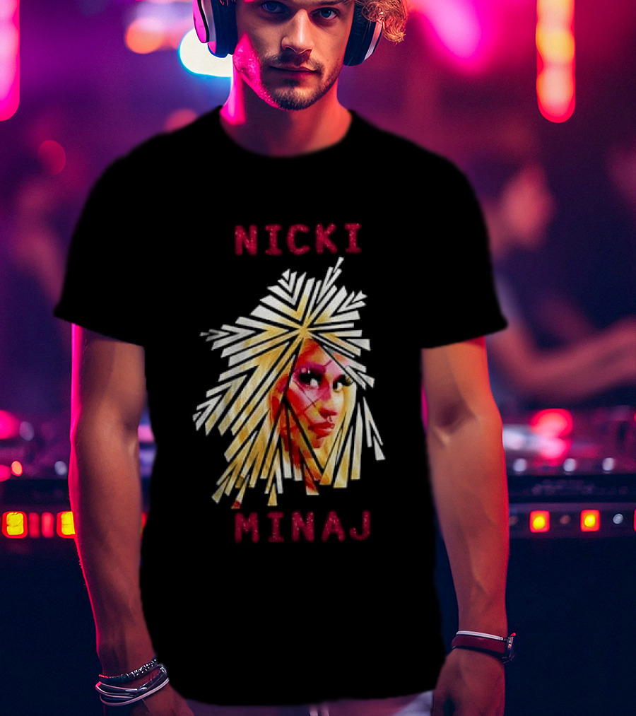 Nicki Minaj Stylized Face Art Fan T-Shirt