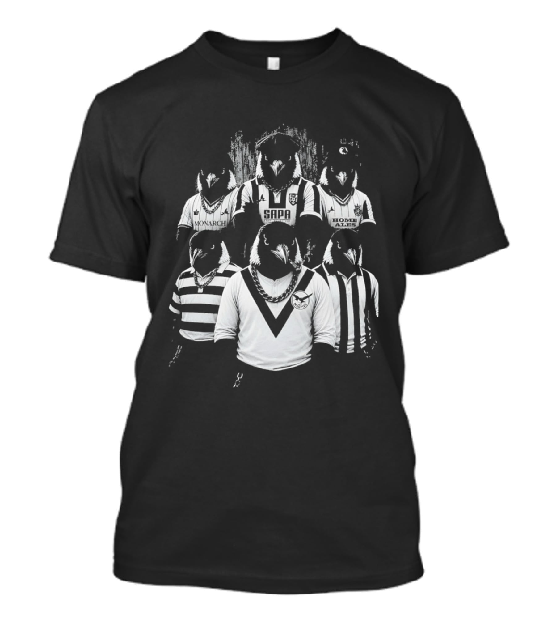 Notts County Gangster Magpies Football Team Characters T-Shirt