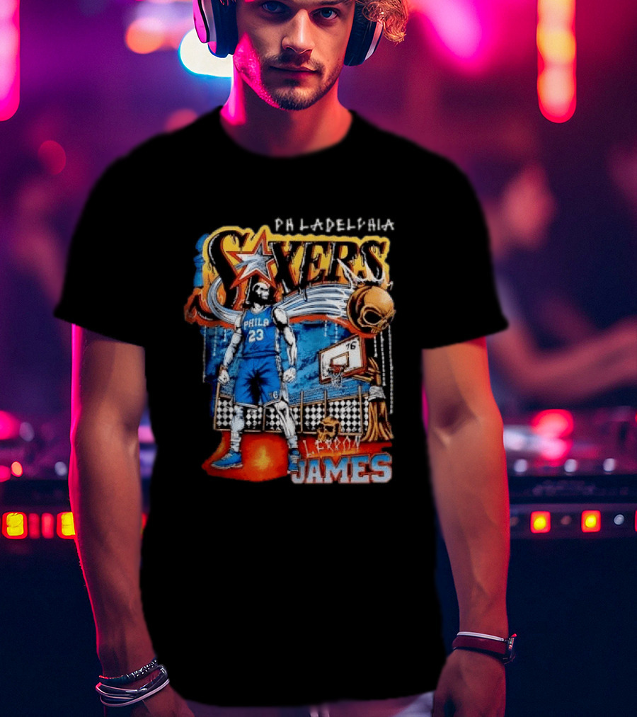 Philadelphia Sixers Basketball L. Ferron James 23 T-Shirt