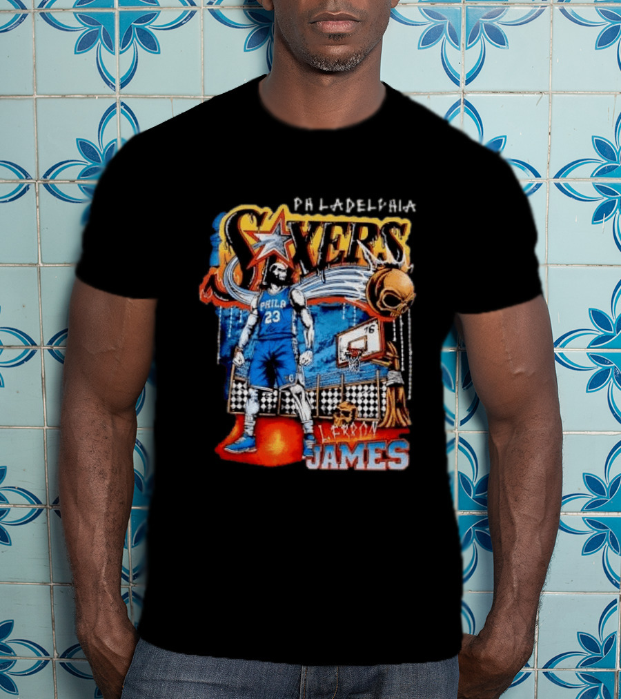 Philadelphia Sixers Basketball L. Ferron James 23 T-Shirt
