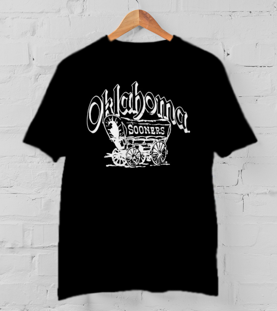 Oklahoma Sooners Schooner Wagon Classic Sports Team Spirit T-Shirt