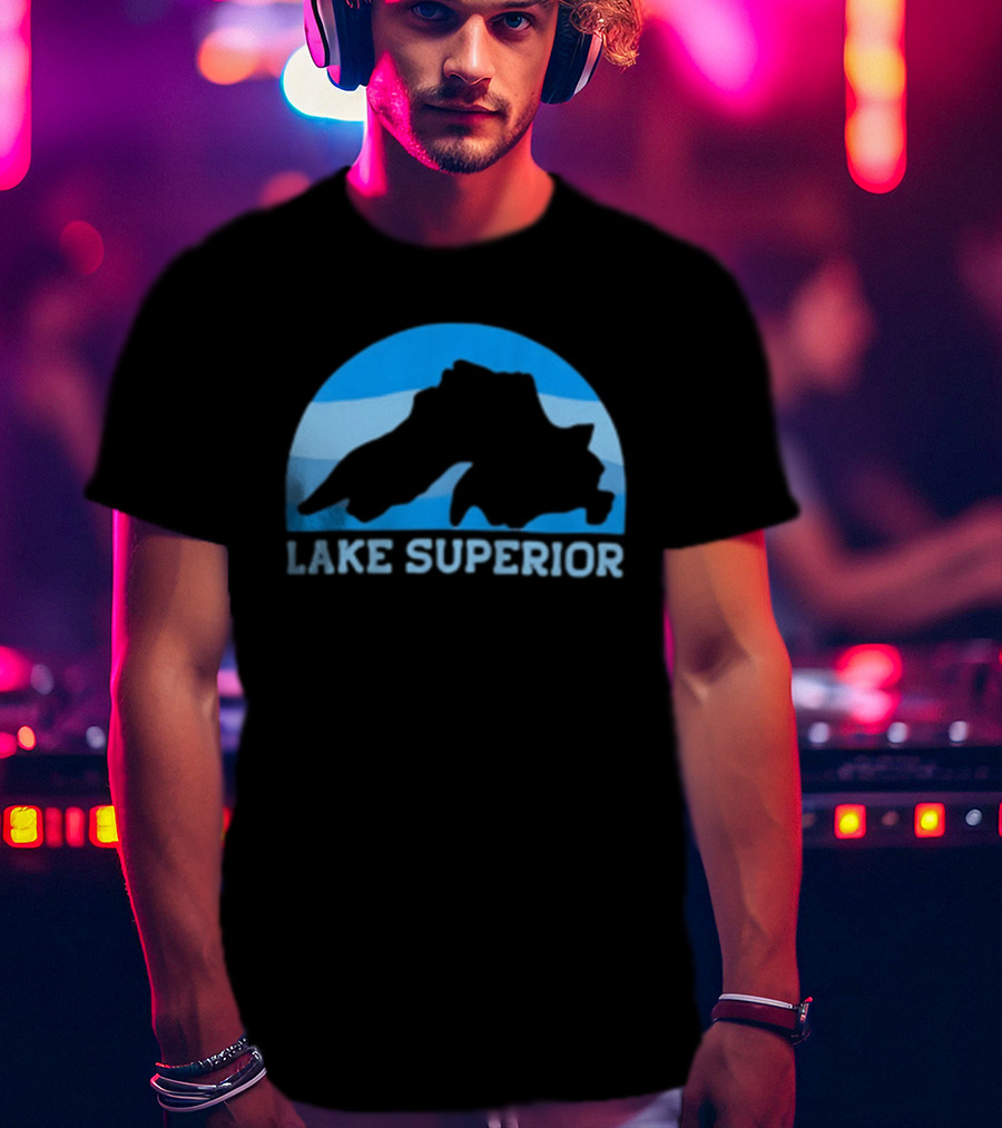 Lake Superior Blue Silhouette Arch T-Shirt
