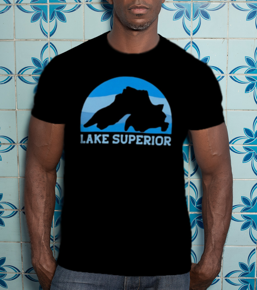 Lake Superior Blue Silhouette Arch T-Shirt