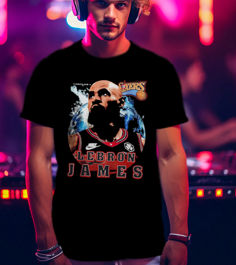 Philadelphia 76ers Nike LeBron James Mashup T-Shirt