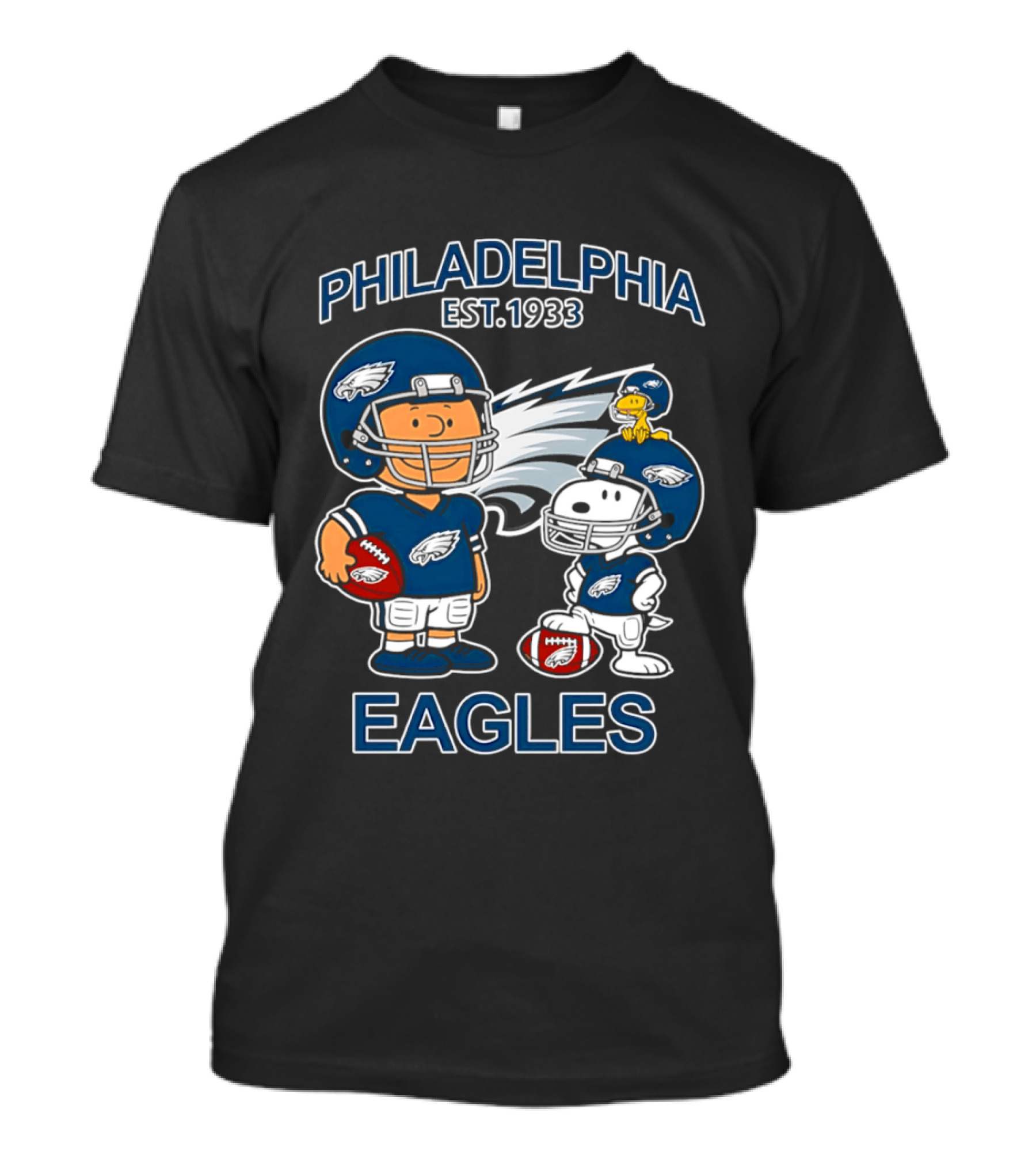 Philadelphia Est 1933 Eagles Charlie Brown Snoopy Football Team T-Shirt