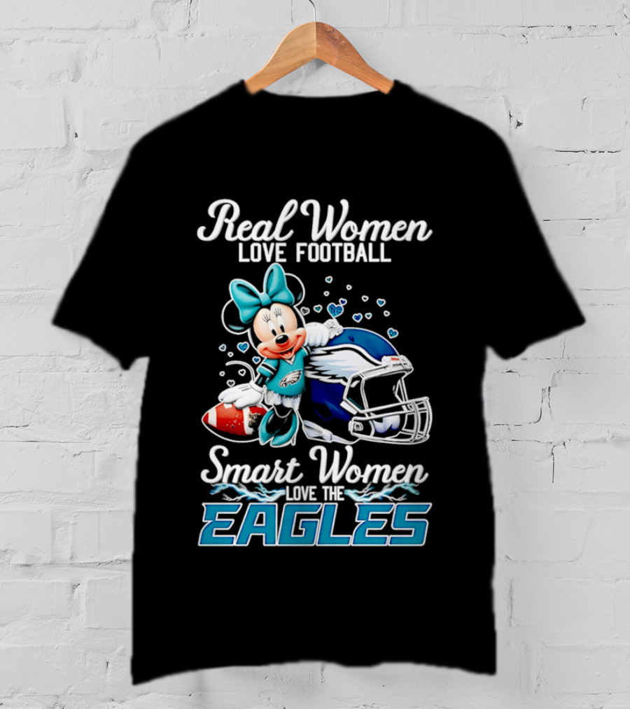 Real Women Love Football Smart Women Love The Eagles Minnie T-Shirt