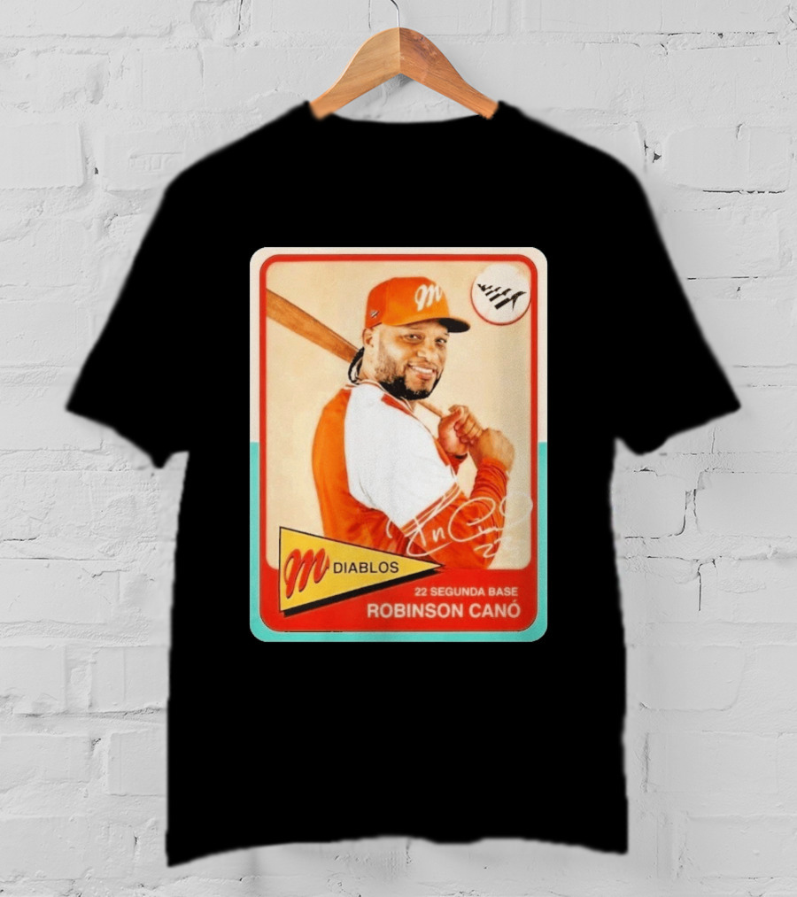 Robinson Canó Diablos 22 Segunda Base Baseball Card T-Shirt